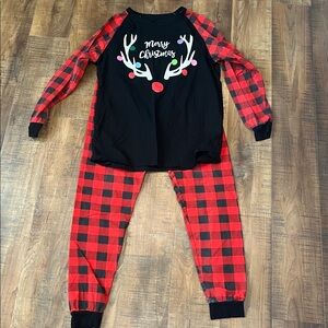 Red and Black Plaid Christmas Pajama Set